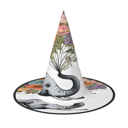 Ttkjshmgc Blumendruck, Festival-Krone, kompakter Kostüm-Kopfschmuck für Halloween und Larp, verstellbare Gothic-Tiara mit maschinenwaschbarem Stoff von Ttkjshmgc