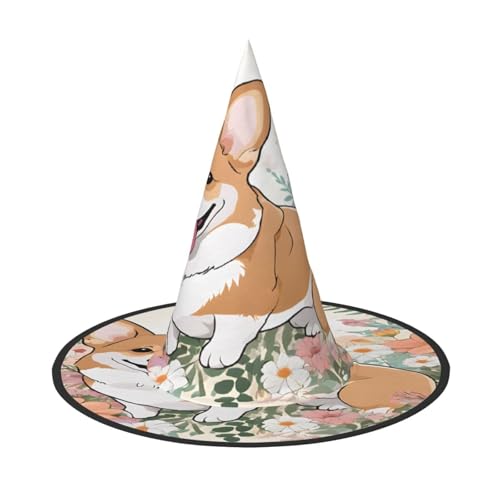 Ttkjshmgc Blumendruck, Festival-Krone, kompakter Kostüm-Kopfschmuck für Halloween und Larp, verstellbare Gothic-Tiara mit maschinenwaschbarem Stoff von Ttkjshmgc