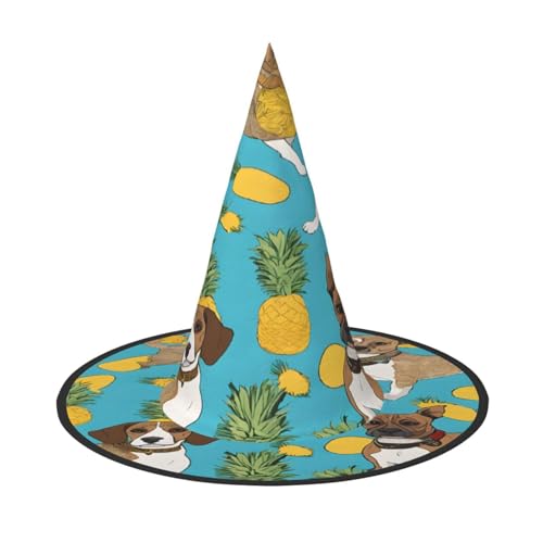 Ttkjshmgc Chihuahua-Hunde-Ananas-Druck, Festival-Krone, kompakter Kostüm-Kopfschmuck für Halloween und Larp, verstellbare Gothic-Tiara mit maschinenwaschbarem Stoff Ttkjshmgc Chihuahua-Hunde-Ananas-Druck, Festival-Krone, kompakter Kostüm-Kopfschmuck für Halloween und Larp, verstellbare Gothic-Tiara mit maschinenwaschbarem Stoff von Ttkjshmgc