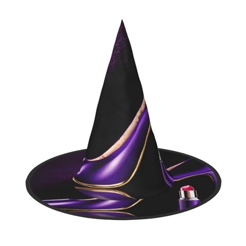 Ttkjshmgc Elegante violette High Heels mit Lippenstift-Druck, Festival-Krone, kompakter Kostüm-Kopfschmuck für Halloween und Larp, verstellbare Gothic-Tiara mit maschinenwaschbarem Stoff Ttkjshmgc Elegante violette High Heels mit Lippenstift-Druck, Festival-Krone, kompakter Kostüm-Kopfschmuck für Halloween und Larp, verstellbare Gothic-Tiara mit maschinenwaschbarem Stoff von Ttkjshmgc