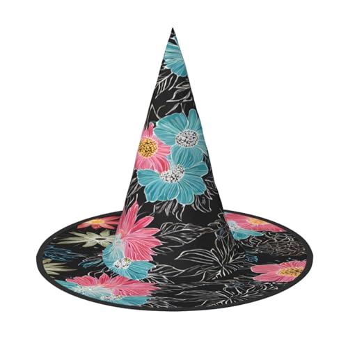 Ttkjshmgc Festival-Krone mit Blumendruck, kompakter Kostüm-Kopfschmuck für Halloween und Larp, verstellbare Gothic-Tiara mit maschinenwaschbarem Stoff von Ttkjshmgc