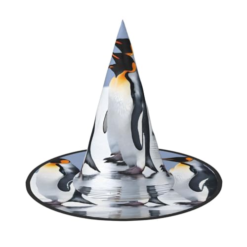Ttkjshmgc Festliche Krone mit Pinguin-Druck, kompakter Kostüm-Kopfschmuck für Halloween und Larp, verstellbare Gothic-Tiara mit maschinenwaschbarem Stoff von Ttkjshmgc