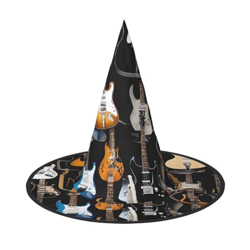 Ttkjshmgc Gitarren-Druck Festival-Krone – kompakter Kostüm-Kopfschmuck für Halloween und Larp, verstellbare Gothic-Tiara mit maschinenwaschbarem Stoff von Ttkjshmgc