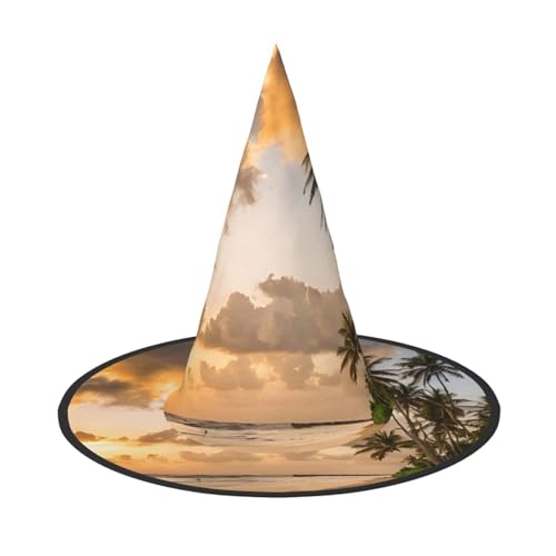 Ttkjshmgc Hawaiianische Palme mit Sonnenuntergang-Druck, Festivalkrone, kompakter Kostüm-Kopfschmuck für Halloween und Larp, verstellbare Gothic-Tiara mit maschinenwaschbarem Stoff Ttkjshmgc Hawaiianische Palme mit Sonnenuntergang-Druck, Festivalkrone, kompakter Kostüm-Kopfschmuck für Halloween und Larp, verstellbare Gothic-Tiara mit maschinenwaschbarem Stoff von Ttkjshmgc