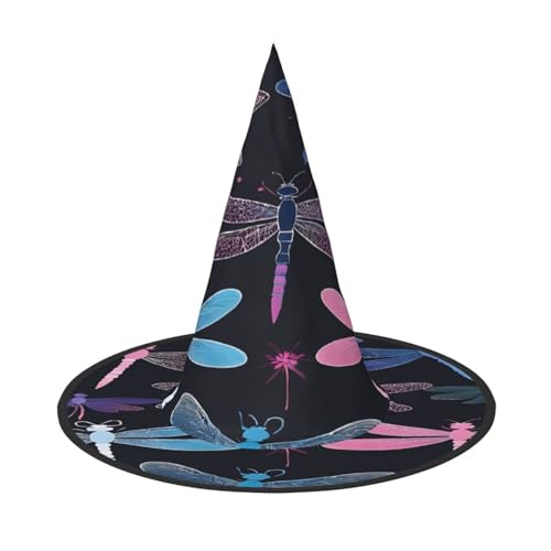 Ttkjshmgc Lila Libelle – Druck Festival Krone – Kompakter Kostüm-Kopfschmuck für Halloween & Larp, verstellbare Gothic-Tiara mit maschinenwaschbarem Stoff von Ttkjshmgc