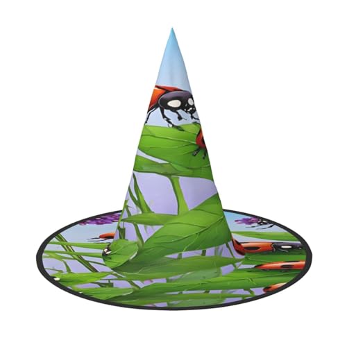 Ttkjshmgc Marienkäfer und grüne Blätter, bedruckter Festivalkrone, kompakter Kostüm-Kopfschmuck für Halloween und Larp, verstellbare Gothic-Tiara mit maschinenwaschbarem Stoff Ttkjshmgc Marienkäfer und grüne Blätter, bedruckter Festivalkrone, kompakter Kostüm-Kopfschmuck für Halloween und Larp, verstellbare Gothic-Tiara mit maschinenwaschbarem Stoff von Ttkjshmgc
