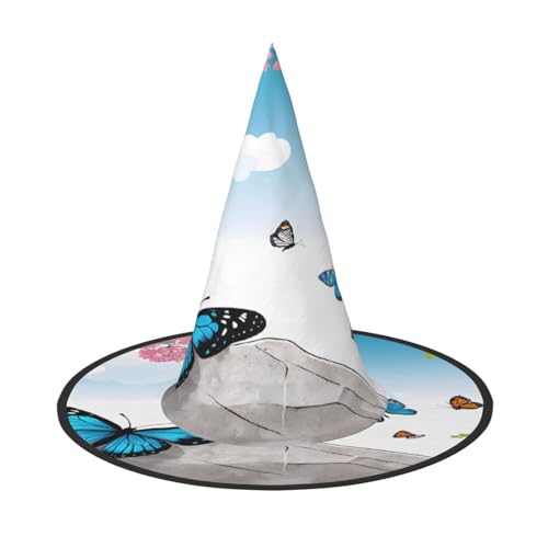 Ttkjshmgc Schmetterlings-Aufdruck, Festival-Krone, kompakter Kostüm-Kopfschmuck für Halloween und Larp, verstellbare Gothic-Tiara mit maschinenwaschbarem Stoff Ttkjshmgc Schmetterlings-Aufdruck, Festival-Krone, kompakter Kostüm-Kopfschmuck für Halloween und Larp, verstellbare Gothic-Tiara mit maschinenwaschbarem Stoff von Ttkjshmgc