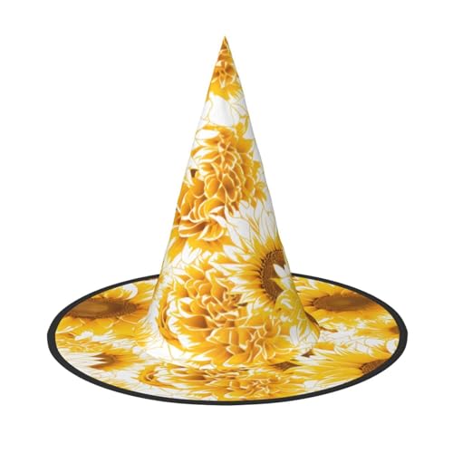 Ttkjshmgc Sonnenblumen-Druck, Festival-Krone, kompakter Kostüm-Kopfschmuck für Halloween und Larp, verstellbare Gothic-Tiara mit maschinenwaschbarem Stoff Ttkjshmgc Sonnenblumen-Druck, Festival-Krone, kompakter Kostüm-Kopfschmuck für Halloween und Larp, verstellbare Gothic-Tiara mit maschinenwaschbarem Stoff von Ttkjshmgc