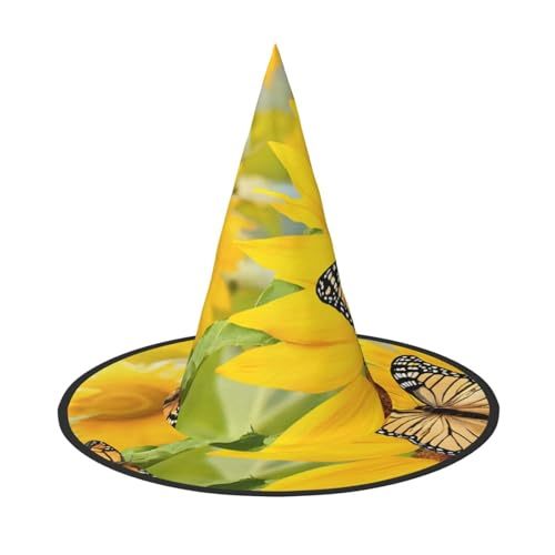 Ttkjshmgc Sonnenblumen-Druck, Festival-Krone, kompakter Kostüm-Kopfschmuck für Halloween und Larp, verstellbare Gothic-Tiara mit maschinenwaschbarem Stoff Ttkjshmgc Sonnenblumen-Druck, Festival-Krone, kompakter Kostüm-Kopfschmuck für Halloween und Larp, verstellbare Gothic-Tiara mit maschinenwaschbarem Stoff von Ttkjshmgc