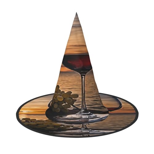 Ttkjshmgc Weinglas mit Sonnenuntergangs-Druck, Festival-Krone, kompakter Kostüm-Kopfschmuck für Halloween und Larp, verstellbare Gothic-Tiara mit maschinenwaschbarem Stoff Ttkjshmgc Weinglas mit Sonnenuntergangs-Druck, Festival-Krone, kompakter Kostüm-Kopfschmuck für Halloween und Larp, verstellbare Gothic-Tiara mit maschinenwaschbarem Stoff von Ttkjshmgc