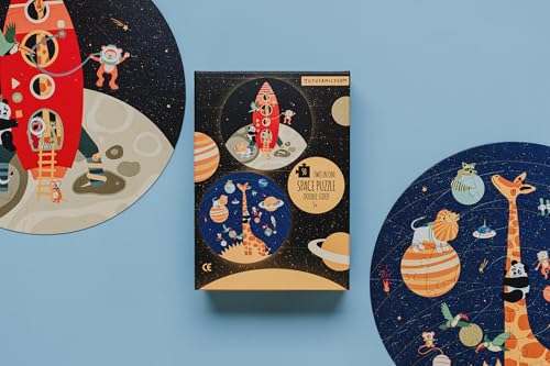 Double Sided Space Puzzle- Doppelseitiges Weltraum-Puzzle von Tu Tu Family