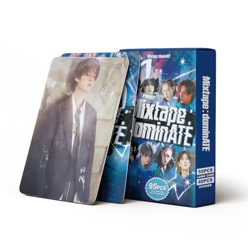 Kpop Stray Kids Photocards, 55 Stück Stray Kids Lomo Karten 40 Stück SK Aufkleber, SKZ HOP Neue Album Karten für Fans (ATE) von TuYines