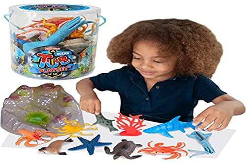 Tub Playset - Ozean von Deluxebase. Meerleben Spielset für Kinder. Fantasiespielzeug wie Krabben, Hummer, Kalmare, Schildkröte, Hai, Walross, 2 Robben, Seestern, Krake, Koralle und riesiger Stein Tub Playset - Ozean von Deluxebase. Meerleben Spielset für Kinder. Fantasiespielzeug wie Krabben, Hummer, Kalmare, Schildkröte, Hai, Walross, 2 Robben, Seestern, Krake, Koralle und riesiger Stein von Tub Playset