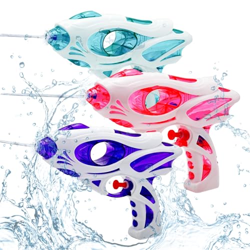 3er-Pack Wasserpistolen für Kinder und Erwachsene, Wasserpistolen mit Abzug für Jungen und Mädchen, Super-Wasserblaster mit großer Reichweite, Sommerspielzeug für Schwimmb (Style 2：3pack) von Tubasaya