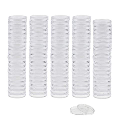 Tubayia 100 Stück Münzdosen Münzenkapseln Sammlerstück Schutzhülle Schutz für Münzsammlung (19mm) von Tubayia