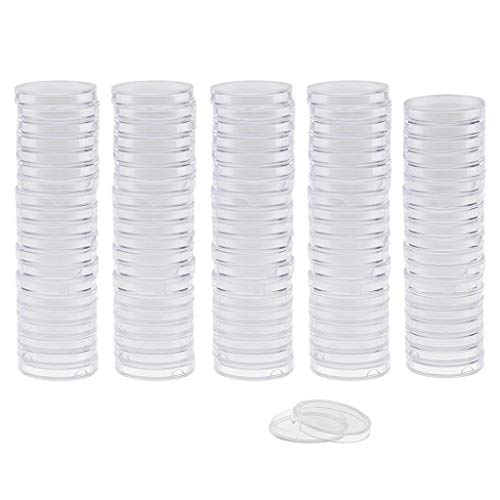 Tubayia 100 Stück Münzdosen Münzenkapseln Sammlerstück Schutzhülle Schutz für Münzsammlung (28mm) von Tubayia