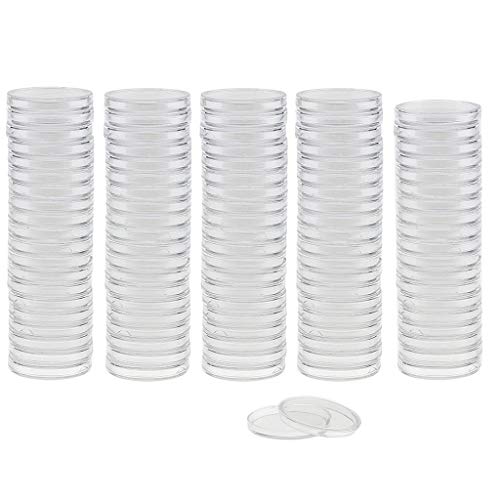 Tubayia 100 Stück Münzdosen Münzenkapseln Sammlerstück Schutzhülle Schutz für Münzsammlung (30mm) von Tubayia