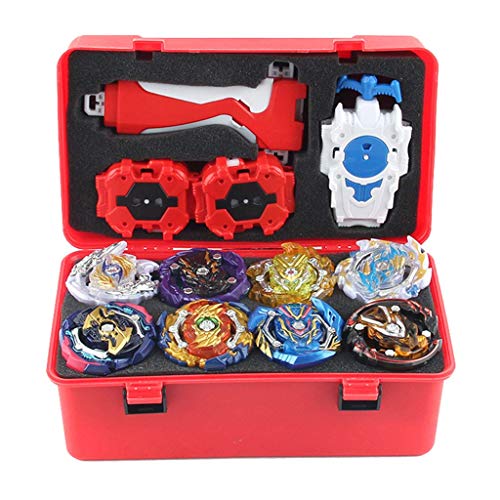 Tubayia 12 Stück Gyro Burst Kampfkreisel Set, 4D Fusion Kampf Kreisel Kinder Spielzeug (Rot) von Tubayia