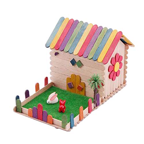Tubayia Holzstäbchen Holz Eisstiele Basteln Haus Kinder Bastelset für DIY Handwerk Tubayia Holzstäbchen Holz Eisstiele Basteln Haus Kinder Bastelset für DIY Handwerk von Tubayia