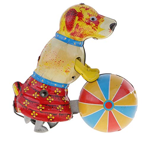 Tubayia Uhrwerk Wind-up Hund Schiebt Ball Spielzeug Dekoration Geschenk für Erwachsene Kinder Tubayia Uhrwerk Wind-up Hund Schiebt Ball Spielzeug Dekoration Geschenk für Erwachsene Kinder von Tubayia