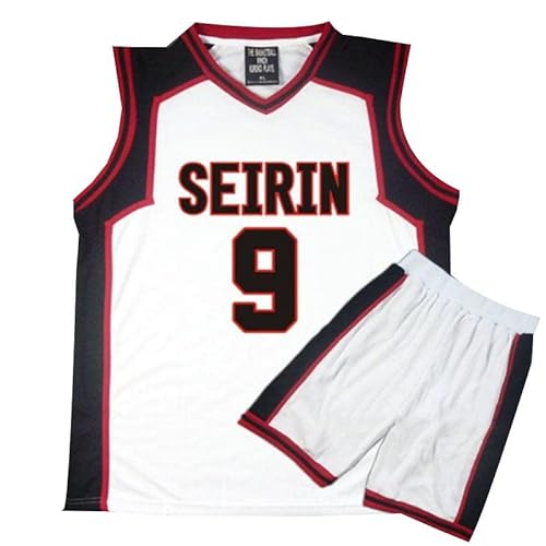 3D Kuroko No Basket Basuke Cosplay Uniform SEIRIN Basketballtrikot Nummer 10 11 Kagami Taiga Sportswear T-Shirts Shorts Kostüm-Set von Tuboshu