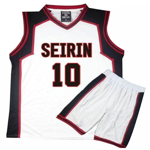 3D Kuroko No Basket Basuke Cosplay Uniform SEIRIN Basketballtrikot Nummer 10 11 Kagami Taiga Sportswear T-Shirts Shorts Kostüm-Set von Tuboshu