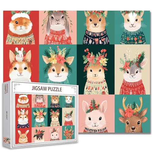 1000 Stück Jigsaw Puzzles für Erwachsene Pelzige Tiere tragen Festliche Pullover Jigsaw Puzzle Kreative Tiere liebenswerte Porträts 1000 Stück Puzzles Spiel Wanddekoration DIY Craft Puzzle Kunst 1000 Stück Jigsaw Puzzles für Erwachsene Pelzige Tiere tragen Festliche Pullover Jigsaw Puzzle Kreative Tiere liebenswerte Porträts 1000 Stück Puzzles Spiel Wanddekoration DIY Craft Puzzle Kunst von Tucocoo