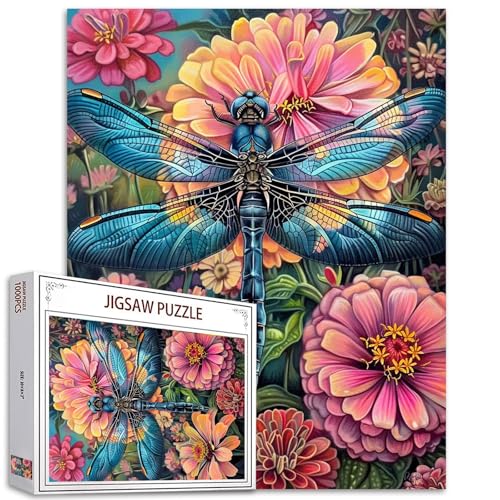 1000 Stück Puzzle für Erwachsene - Libellen Malerei Jigsaw - Blume für Anspruchsvolle Familie Aktivität Spiel DIY Wanddekoration - Perfekt für Spiel-Nächte Geschenk 1000 Stück Puzzle für Erwachsene - Libellen Malerei Jigsaw - Blume für Anspruchsvolle Familie Aktivität Spiel DIY Wanddekoration - Perfekt für Spiel-Nächte Geschenk von Tucocoo