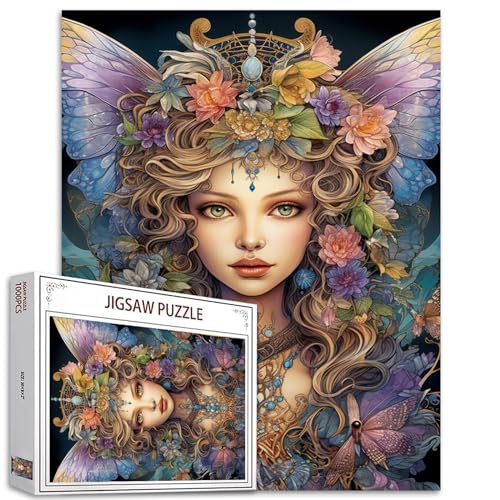1000 Teile Flower Fairy Girl Puzzles für Erwachsene Modernes Porträtpuzzle für herausfordernde Familienspiele, farbenfrohe Puzzles für dekorative Geschenke 1000 Teile Flower Fairy Girl Puzzles für Erwachsene Modernes Porträtpuzzle für herausfordernde Familienspiele, farbenfrohe Puzzles für dekorative Geschenke von Tucocoo