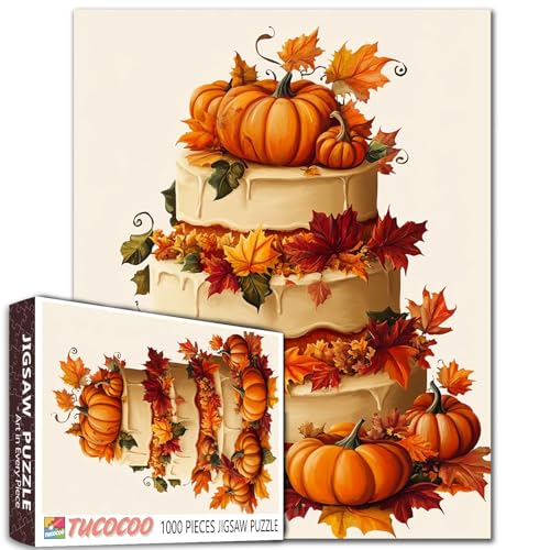 1000 Teile Puzzle für Erwachsene Herbst Kürbis Kuchen Puzzle Thanksgiving Day Puzzles Spiel Wanddekoration DIY Handwerk Puzzle Herbst Ernte herzerwärmende kulturelle Kunst für Heimdekoration 1000 Teile Puzzle für Erwachsene Herbst Kürbis Kuchen Puzzle Thanksgiving Day Puzzles Spiel Wanddekoration DIY Handwerk Puzzle Herbst Ernte herzerwärmende kulturelle Kunst für Heimdekoration von Tucocoo