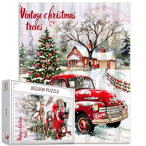 1000 Teile Puzzles für Erwachsene Snowy Welcome Christmas Tree Snowmen Santa Claus Christmas Eve Box Red Car Puzzle Handwork Present Home Decor Gifts Family Puzzle Perfect for Game Nights 1000 Teile Puzzles für Erwachsene Snowy Welcome Christmas Tree Snowmen Santa Claus Christmas Eve Box Red Car Puzzle Handwork Present Home Decor Gifts Family Puzzle Perfect for Game Nights von Tucocoo