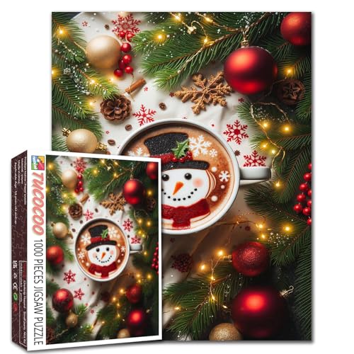 1000 Teile Puzzles für Erwachsene Weihnachten Schneemann Latte Puzzle Winter Kaffee Kunst 1000 Teile Puzzles Spiel Haus Xmas Landschaft Wanddekoration DIY Handwerk Puzzle Xmas Winter Schnee Urlaub 1000 Teile Puzzles für Erwachsene Weihnachten Schneemann Latte Puzzle Winter Kaffee Kunst 1000 Teile Puzzles Spiel Haus Xmas Landschaft Wanddekoration DIY Handwerk Puzzle Xmas Winter Schnee Urlaub von Tucocoo
