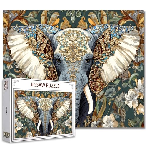 1000-teiliges Puzzle, schöne Elefanten-Puzzle, 1000 Teile für Erwachsene, floraler typischer Hintergrund, exquisite Elefanten-Puzzles für Erwachsene, Puzzles für Erwachsene, 1000 Teile, Puzzles 1000-teiliges Puzzle, schöne Elefanten-Puzzle, 1000 Teile für Erwachsene, floraler typischer Hintergrund, exquisite Elefanten-Puzzles für Erwachsene, Puzzles für Erwachsene, 1000 Teile, Puzzles von Tucocoo