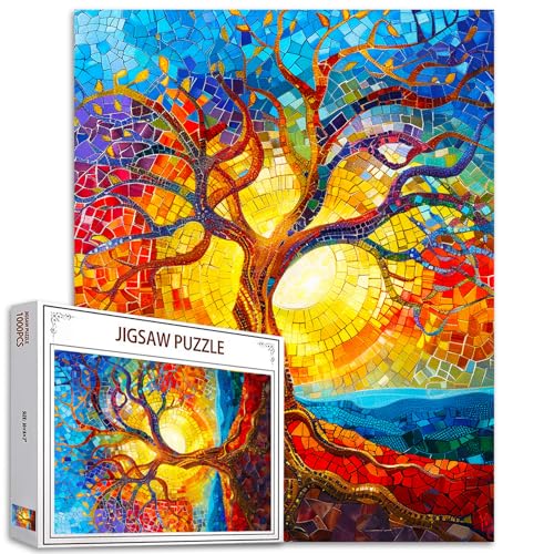 1000-teiliges Puzzle für Erwachsene, charmanter Baum des Lebens, buntes Mosaik-Stil, buntes Baum-Puzzle, anspruchsvolle Familienaktivität, perfekt für Spielabende, Puzzle-Wandkunst-Dekor 1000-teiliges Puzzle für Erwachsene, charmanter Baum des Lebens, buntes Mosaik-Stil, buntes Baum-Puzzle, anspruchsvolle Familienaktivität, perfekt für Spielabende, Puzzle-Wandkunst-Dekor von Tucocoo