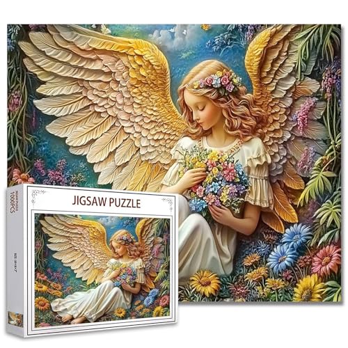 Tucocoo 3D geprägte Ölmalerei Engel Jigsaw Puzzle, 1000 Teile, HD Qualität, niedlichen Engel Puzzle Geschenk, Familienaktivität für Spielabend Tucocoo 3D geprägte Ölmalerei Engel Jigsaw Puzzle, 1000 Teile, HD Qualität, niedlichen Engel Puzzle Geschenk, Familienaktivität für Spielabend von Tucocoo