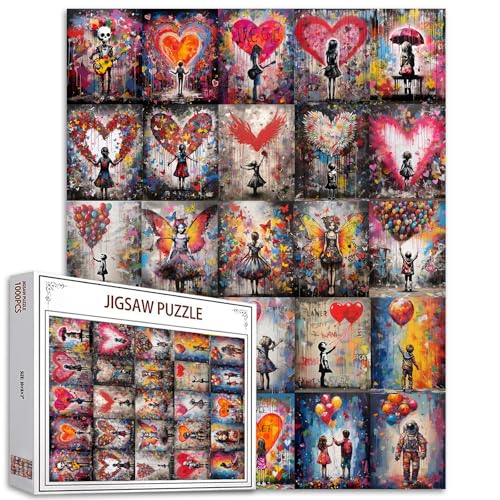 Banksy Girl Street Pop Art Jigsaw Puzzle 1000 Stück Puzzles für Erwachsene Bunte Ballon Puzzles für herausfordernde Familie Aktivität Spiele DIY Puzzle für Home Wall Decor Geschenke 20x27 Zoll Banksy Girl Street Pop Art Jigsaw Puzzle 1000 Stück Puzzles für Erwachsene Bunte Ballon Puzzles für herausfordernde Familie Aktivität Spiele DIY Puzzle für Home Wall Decor Geschenke 20x27 Zoll von Tucocoo