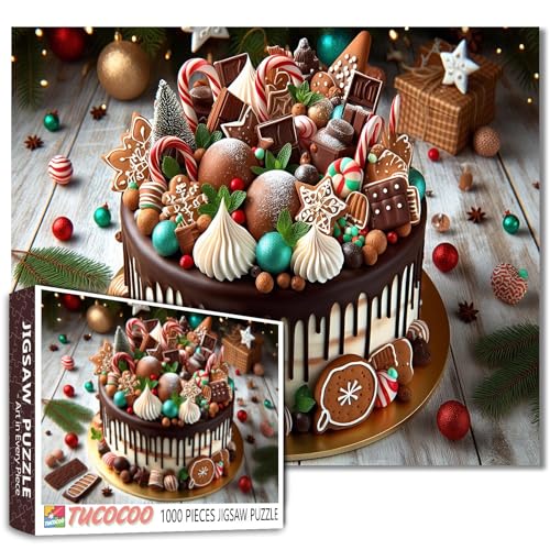 Chocolate Candy Cake Christmas Cookies 1000 Teile Puzzle für Erwachsene Studenten Festliches Dessert Puzzle Urlaub Backen Thema Gemütliches Indoor-Spiel Winter Feier Kunst 50,8 x 68,9 cm Geschenkidee Chocolate Candy Cake Christmas Cookies 1000 Teile Puzzle für Erwachsene Studenten Festliches Dessert Puzzle Urlaub Backen Thema Gemütliches Indoor-Spiel Winter Feier Kunst 50,8 x 68,9 cm Geschenkidee von Tucocoo