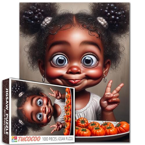 Cute Little Girl Jigsaw Puzzle für Erwachsene Freude Mädchen und Kürbis Puzzle Herausfordernde Familie Aktivität Spiel Intellektuelle Decompressing Spaß Familienspiel Entspannung Unterhaltung von Tucocoo