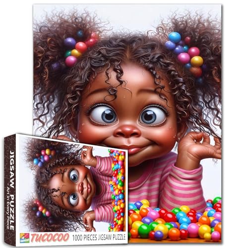 EIN kleines Mädchen mit lockigem Haar und Haarzubehör Jigsaw Puzzles 1000 Stück für Erwachsene Freude Mädchen Puzzles Challenging Family Activity Games Wall Decoration Relaxation Entertainment EIN kleines Mädchen mit lockigem Haar und Haarzubehör Jigsaw Puzzles 1000 Stück für Erwachsene Freude Mädchen Puzzles Challenging Family Activity Games Wall Decoration Relaxation Entertainment von Tucocoo