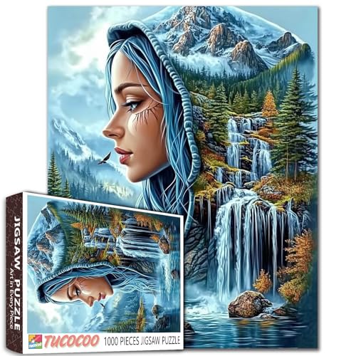 Fantasy Frauen-Puzzle, 1000 Teile für Erwachsene, 68,6 x 50,8 cm, HD-Qualität, Puzzles für Familien, Landschaft, Erd-Puzzle, Geschenk, perfekt für Partyspiel-Geschenke Fantasy Frauen-Puzzle, 1000 Teile für Erwachsene, 68,6 x 50,8 cm, HD-Qualität, Puzzles für Familien, Landschaft, Erd-Puzzle, Geschenk, perfekt für Partyspiel-Geschenke von Tucocoo