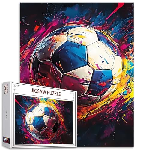 Fußball 1000 Stück Puzzles für Erwachsene und Kinder Fußball Graffiti Puzzles 27×20 Zoll Doodle Art Puzzle herausfordernde Familie Aktivität Spiele Bunte DIY Craft Puzzle für Home Decor Geschenke Fußball 1000 Stück Puzzles für Erwachsene und Kinder Fußball Graffiti Puzzles 27×20 Zoll Doodle Art Puzzle herausfordernde Familie Aktivität Spiele Bunte DIY Craft Puzzle für Home Decor Geschenke von Tucocoo