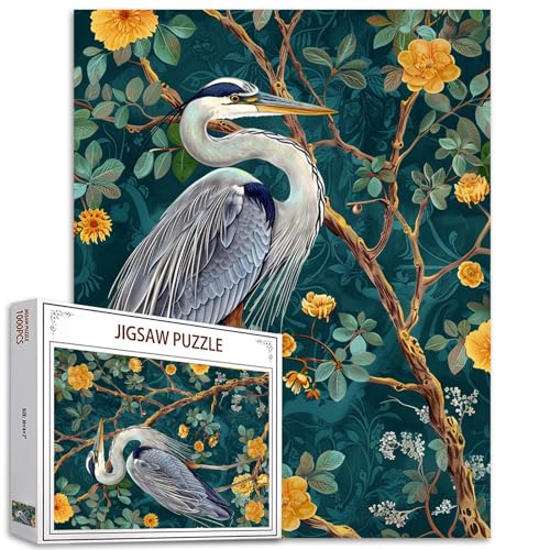 Great Blue Heron Puzzle Games Fun Animal 1000 Piece Jigsaw Puzzle for Adults Challenging Puzzle Perfect for Game Nights Flowers Blue Bird 1000 Piece Finished Size is 27"x20"Inch Great Blue Heron Puzzle Games Fun Animal 1000 Piece Jigsaw Puzzle for Adults Challenging Puzzle Perfect for Game Nights Flowers Blue Bird 1000 Piece Finished Size is 27"x20"Inch von Tucocoo