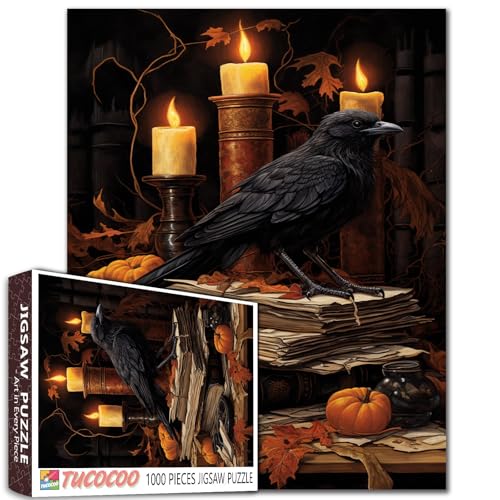 Halloween Jigsaw Puzzle 1000 Stücke für Erwachsene Vogel Kerzenblatt Kürbis Puzzles Entspannung Unterhaltung Aktivität unmöglich schwer schwierig herausfordernd Puzzles für Erwachsene Halloween Jigsaw Puzzle 1000 Stücke für Erwachsene Vogel Kerzenblatt Kürbis Puzzles Entspannung Unterhaltung Aktivität unmöglich schwer schwierig herausfordernd Puzzles für Erwachsene von Tucocoo