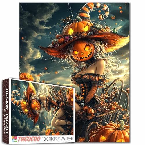 Halloween Kürbis Hexe Puzzle für Erwachsene 1000 Teile Fantasie Kunst Schwieriges Puzzle für Stressabbau Aktivitäten Familienspiel Herausforderung Geschenk Dekoratives 1000 Teile Puzzle für Zuhause Halloween Kürbis Hexe Puzzle für Erwachsene 1000 Teile Fantasie Kunst Schwieriges Puzzle für Stressabbau Aktivitäten Familienspiel Herausforderung Geschenk Dekoratives 1000 Teile Puzzle für Zuhause von Tucocoo