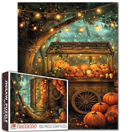 Halloween Kürbis Jigsaw Puzzle für Erwachsene Heilung Stil Lampenlicht Puzzles Herausforderung für Familie oder Freunde Spiel Herausforderung Spielzeug für Männer Frauen Einzigartiges Halloween Kürbis Jigsaw Puzzle für Erwachsene Heilung Stil Lampenlicht Puzzles Herausforderung für Familie oder Freunde Spiel Herausforderung Spielzeug für Männer Frauen Einzigartiges von Tucocoo