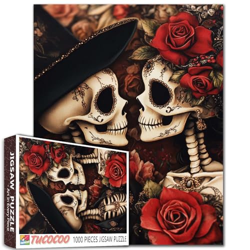 Halloween Skelett Paar Jigsaw Puzzle für Erwachsene Tag der Toten Puzzles Entspannung Unterhaltung Aktivität Perfekt für Familie Spiel Nächte Gehirn Herausforderung Einzigartiges Geschenk Halloween Skelett Paar Jigsaw Puzzle für Erwachsene Tag der Toten Puzzles Entspannung Unterhaltung Aktivität Perfekt für Familie Spiel Nächte Gehirn Herausforderung Einzigartiges Geschenk von Tucocoo