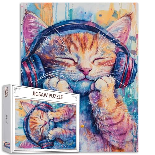 Katzen-Puzzles für Erwachsene, 1000 Teile, Familienpuzzle, bunte Katzen, Puzzle-Kunst für Familie, lustige Puzzle-Spiele, Heimdekoration, Geburtstagsparty, Geschenk, Spielzeug für Männer und Frauen Katzen-Puzzles für Erwachsene, 1000 Teile, Familienpuzzle, bunte Katzen, Puzzle-Kunst für Familie, lustige Puzzle-Spiele, Heimdekoration, Geburtstagsparty, Geschenk, Spielzeug für Männer und Frauen von Tucocoo