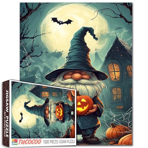 Kürbis und GNOME Halloween Puzzle für Erwachsene Fledermaus Nacht Geisterhaus Puzzle Spaß und Herausforderung Familienspiel Perfekt für Familienspiel Nächte Wandkunst Dekor Geschenk Kürbis und GNOME Halloween Puzzle für Erwachsene Fledermaus Nacht Geisterhaus Puzzle Spaß und Herausforderung Familienspiel Perfekt für Familienspiel Nächte Wandkunst Dekor Geschenk von Tucocoo