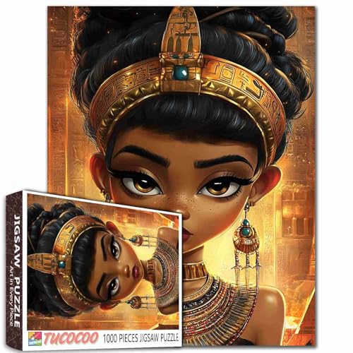 Little Black Girl Puzzles für Erwachsene, 1000 Teile, afrikanische Frau Kunst Puzzles Königin von Indien, DIY-Puzzles für Heimdekoration, Geschenke, Familie herausforderndes Puzzle perfekt für Little Black Girl Puzzles für Erwachsene, 1000 Teile, afrikanische Frau Kunst Puzzles Königin von Indien, DIY-Puzzles für Heimdekoration, Geschenke, Familie herausforderndes Puzzle perfekt für von Tucocoo