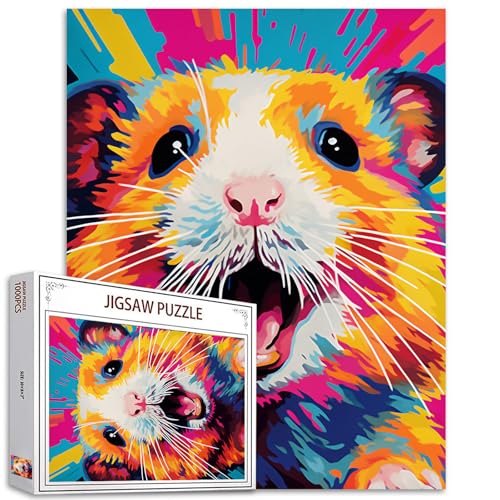 Meerschweinchen Puzzle 1000 Teile Puzzle für Erwachsene,Holländische Ratten Puzzle Ideale Spiel Geschenke für Erwachsene Niedliche Tier Haustier Hamster Puzzles für herausfordernde Familie Aktivität von Tucocoo